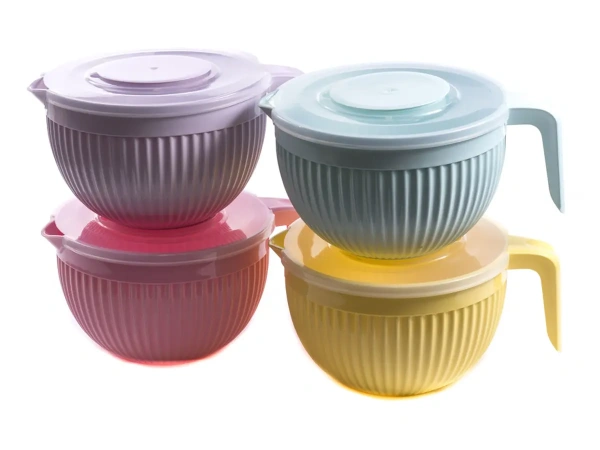 МИСКА пластмассовая для миксера с крышкой 3,5 л/22,5 x 28 x 14 см (арт. BG-456, код 094564)