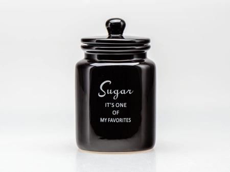 БАНКА ДЛЯ СЫПУЧИХ ПРОДУКТОВ керамическая "Sugar" 950 мл/10,6*10*17,5 см (арт. QC23A618S, код 292868)