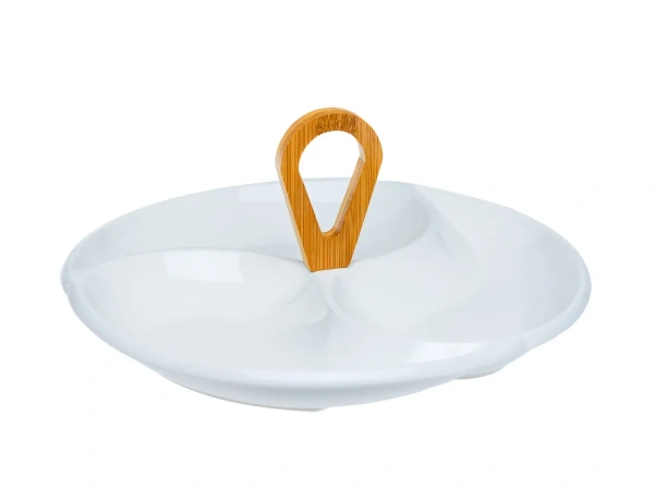 МЕНАЖНИЦА керамическая с деревянной ручкой "Эстет" 28*28*12 см (арт. 25151449, код 271283)