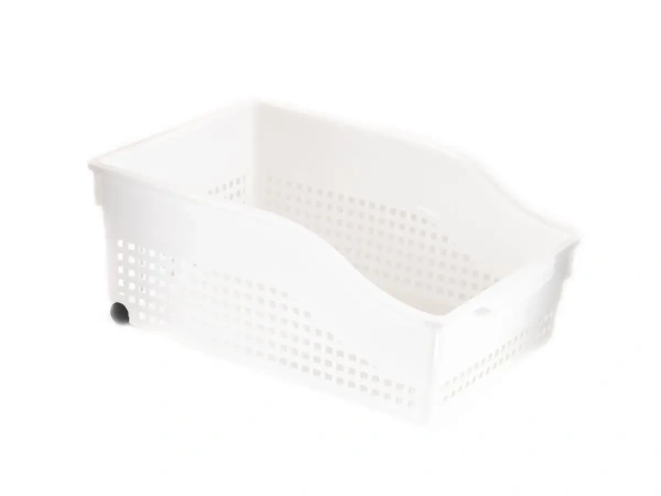 ОРГАНАЙЗЕР пластмассовый "Лофт" на колесах широкий 30,5*21*12,5 см белый (арт. 622006, код 796406)