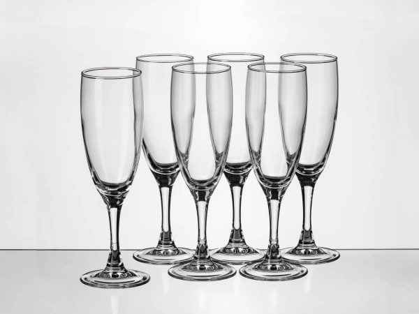 НАБОР БОКАЛОВ ДЛЯ ШАМПАНСКОГО стеклянных "French brasserie" 6 шт. 170 мл (арт. H9452, код 010851)