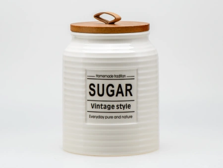 БАНКА ДЛЯ СЫПУЧИХ ПРОДУКТОВ керамическая "Sugar" 850 мл/10,7*10,7*14 см (арт. QC25A161S, код 292776)
