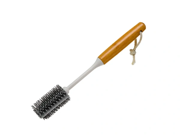 ЩЕТКА пластмасса/резина с бамбуковой ручкой 32*5*5 см (арт. BEL-015, код 271733)