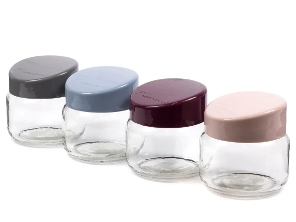 БАНКА ДЛЯ СЫПУЧИХ ПРОДУКТОВ стеклянная с пластмассовой крышкой 400 мл (арт. M-229, код 832296)