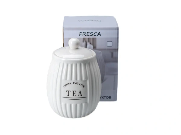 БАНКА ДЛЯ СЫПУЧИХ ПРОДУКТОВ керамическая "Tea" 800 мл/11,3*16,2 см (арт. QC23A398T)