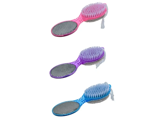 ЩЕТКА ДЛЯ НОГ пластмассовая с пемзой 4,5*3*17 см (арт. PF23-07, код 272143)