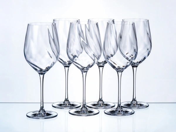 НАБОР БОКАЛОВ ДЛЯ ВИНА стеклянных "Uria Optic" 6 шт. 480 мл (арт. 91L/1SJ54/0/00000/480-664, код 087676)