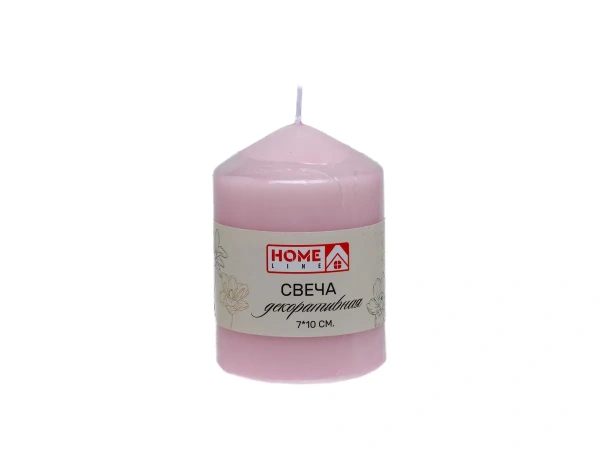 СВЕЧА декоративная розовая 7*10 см (арт. BB102011, код 266753)