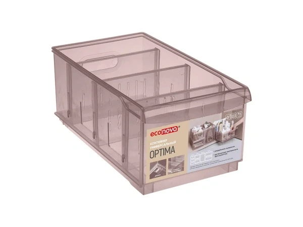 КОНТЕЙНЕР УНИВЕРСАЛЬНЫЙ пластмассовый "Optima" коричневый 5 л/16,5*30,5*12,9 см (арт. 433217214, код 831854)