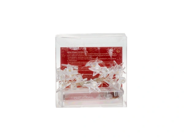 ГИРЛЯНДА декоративная светящаяся "Звезда" 2 м 20 лампочек (арт. MT.RS.IP20.BT.01.04.1.07, код 287857) (работает от батареек) (Теплый белый)