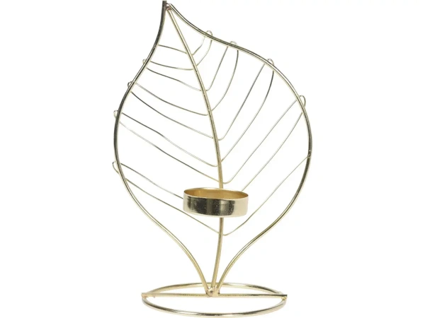 ПОДСВЕЧНИК металлический "Лист" 14,5*12*13,8 см (код 155772)