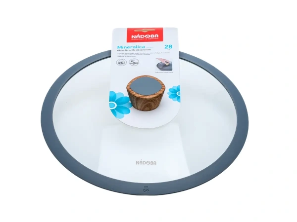 КРЫШКА стеклянная "MINERALICA" 28 см с силиконовым ободом (арт. 751211, код 954239)