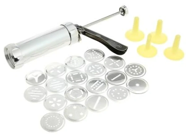 ШПРИЦ КОНДИТЕРСКИЙ металлический 21 см с насадками 24 шт. (арт. 10744408, код 750005)