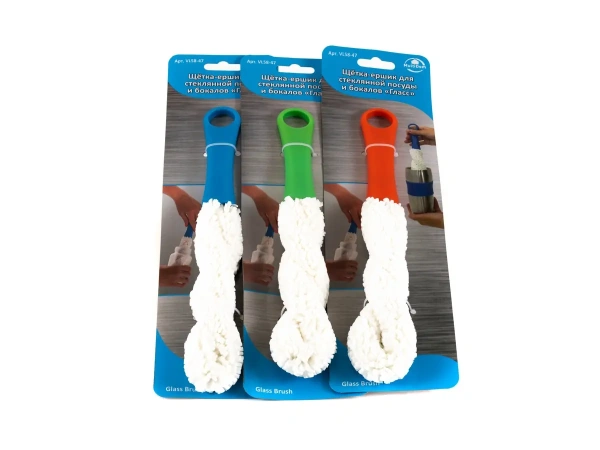 ЕРШИК ДЛЯ СТЕКЛЯННОЙ ПОСУДЫ паролон/пластмасса "Гласс" 30 см (арт. VL58-47, код 620519)