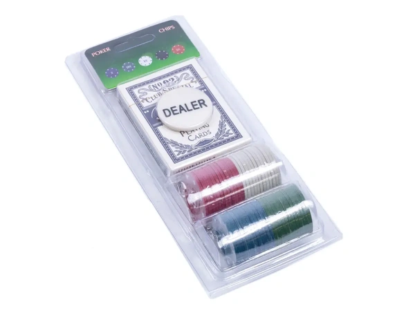 НАБОР ДЛЯ ПОКЕРА: фишки, колода карт (арт. GM12024, код 180714)