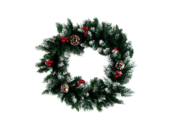ВЕНОК НОВОГОДНИЙ декоративный 50 см (арт. HE2303-125, код 256525)