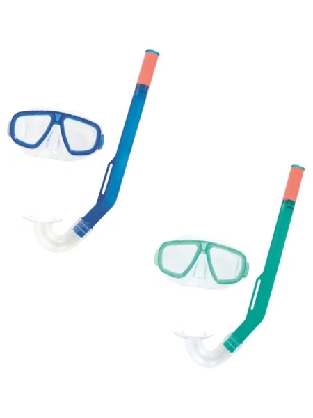 НАБОР ДЛЯ ПОДВОДНОГО ПЛАВАНИЯ пластмассовый детский "Fun" : маска + трубка (арт. 24018, код 331132)