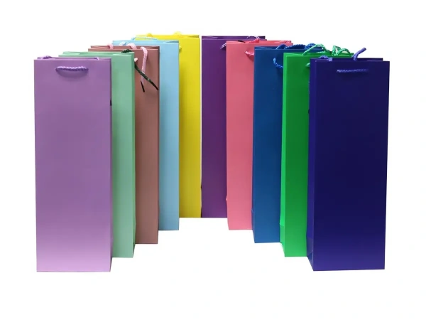 ПАКЕТ ПОДАРОЧНЫЙ ДЛЯ БУТЫЛКИ бумажный 12,5*36*8,5 см (арт. PK23602, код 261253)