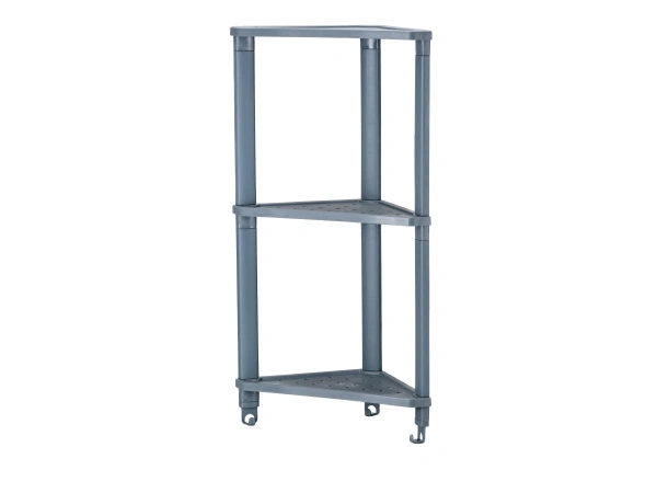 ПОЛКА УГЛОВАЯ пластмассовая "VIKEA" 3-ярусная 36,5*26*68 см (арт. 787318, код 101250)