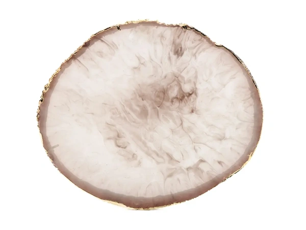 ПОДСТАВКА ПОД КОЛЬЦА смола "Серо-коричневый камень" 10*9*0,8 см (арт. 29681216, код 267682)